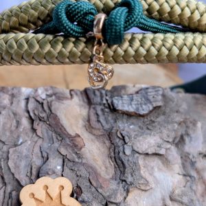 Tauhalsband „Forest Gold“ – Zugstopp • HU 29–34 cm • Messing • Einzelstück