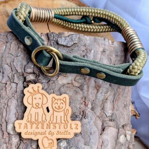 Tauhalsband „Forest Gold“ – Zugstopp • HU 29–34 cm • Messing • Einzelstück